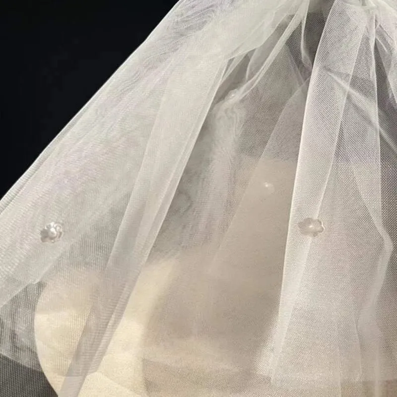 

Свадебная фата для невесты, многослойная расческа для волос с блестками и цветами