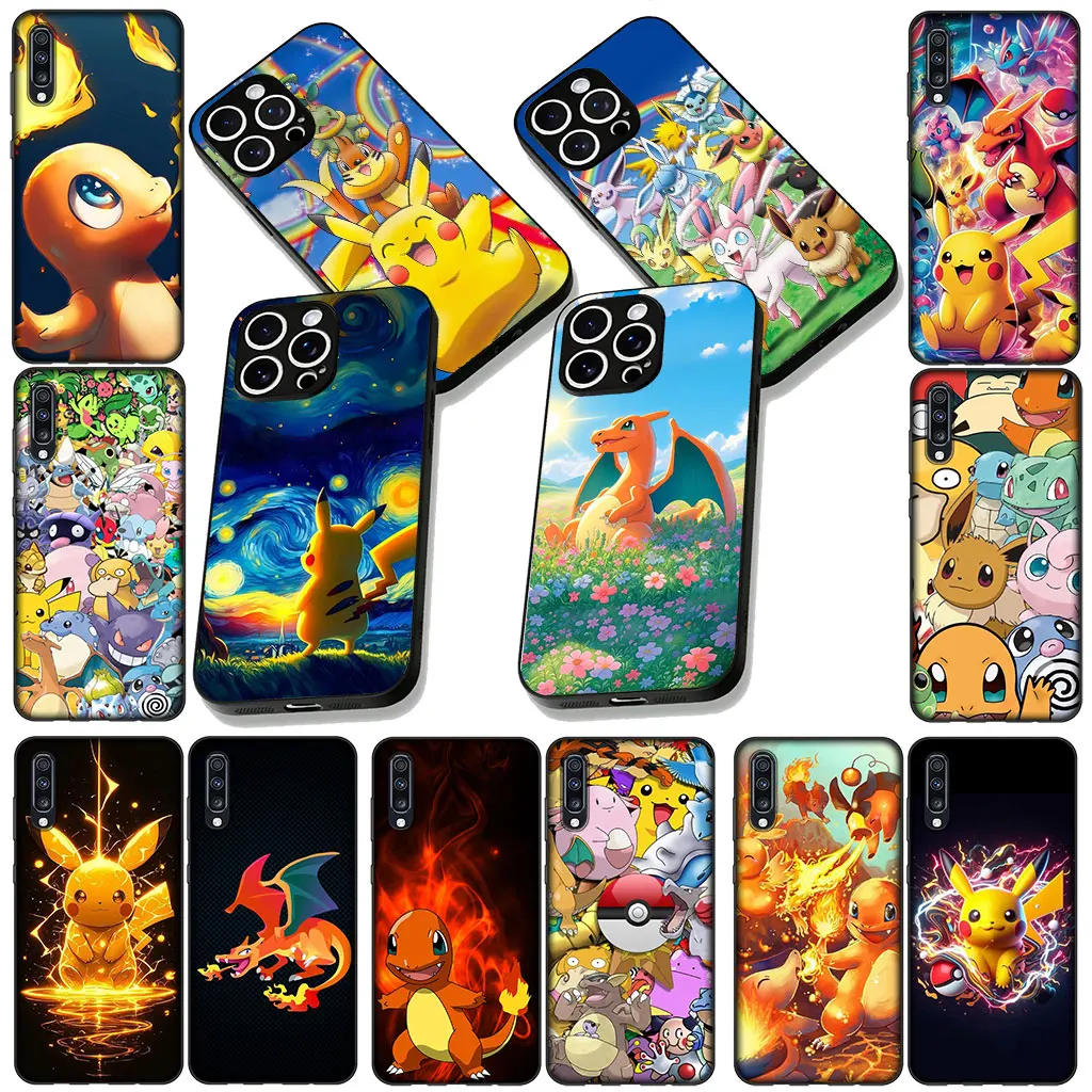 Фото Чехол для телефона Charmander P-Pokemons GO P-Pikachus для Samsung Galaxy S25 S24 S23 FE Plus Ultra S7 Edge A16 A15 A25 5G №1