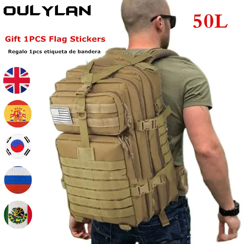 

Большой Вместительный рюкзак Oulylan 30 л/50 л военный Камуфляжный тактический рюкзак спортивные рюкзаки для альпинизма кемпинга