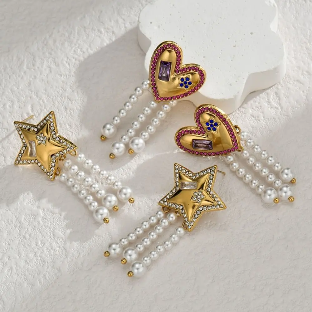 Высококачественные милые серьги в форме сердца длинные капли темпераментные с