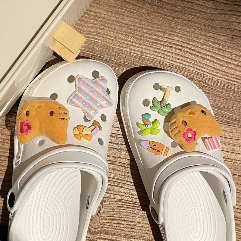 Новые туфли MINISO Hello Kitty Cat милые и очаровательные аксессуары плюшевая пряжка