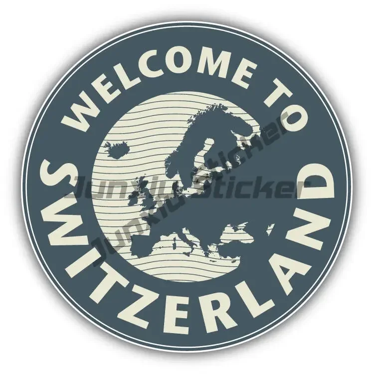 Фото Сделано в Швейцарии, наклейка с флагом Switerland Zurich, Женева Lausanne Luzern, эмблема, круглая печать, швейцарская наклейка, аксессуары №2