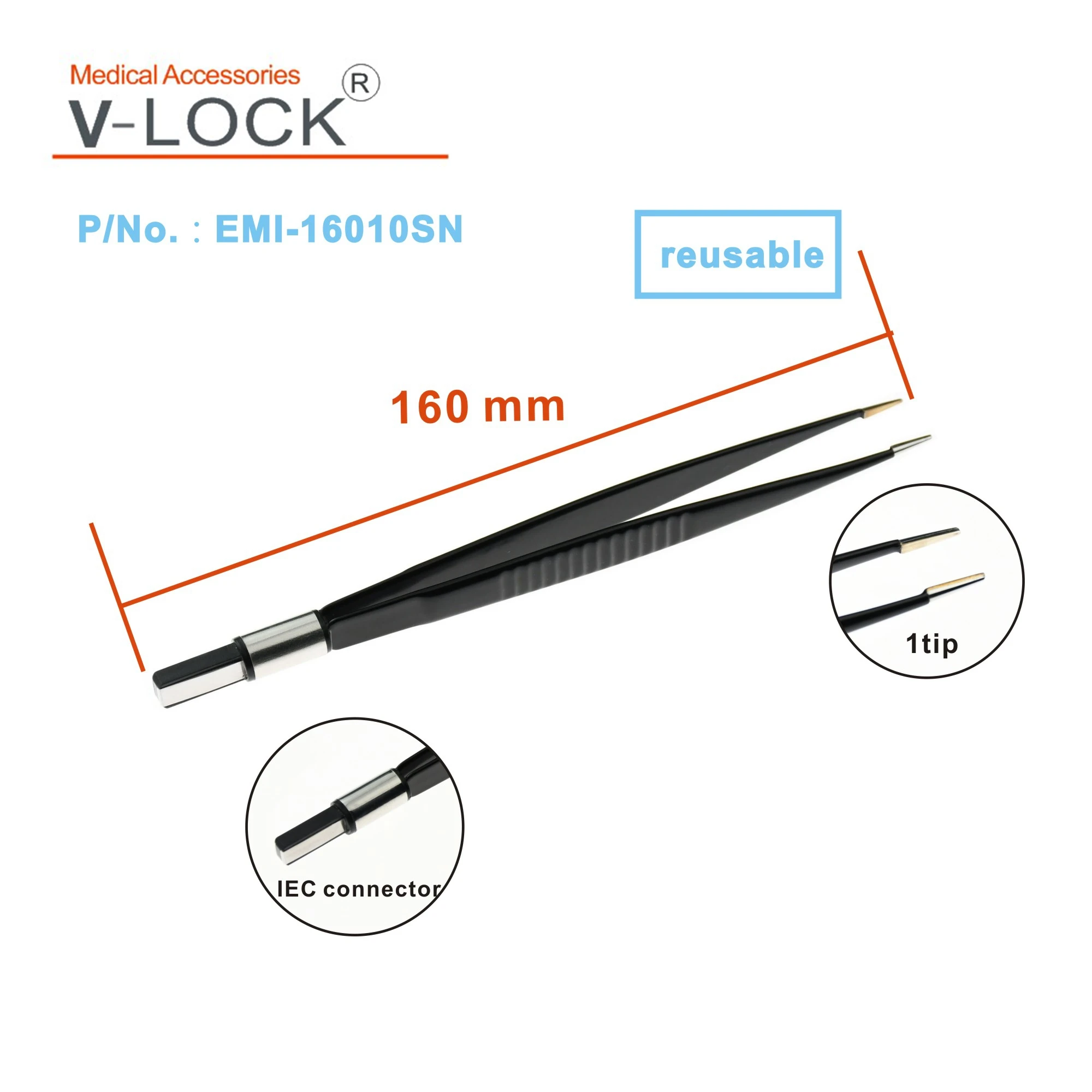 2023 V-LOCK антипригарный 130 мм 160 200 220 коагуляционный биполярный пинцет прямой