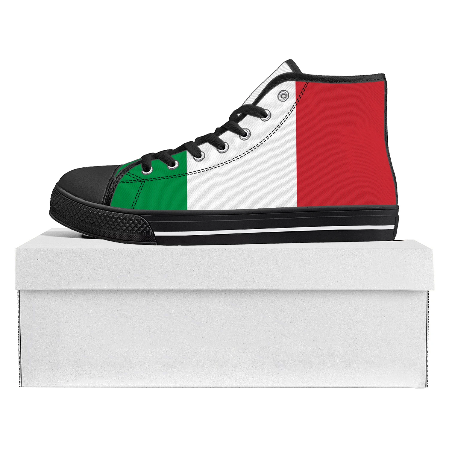 

Italian Flag High Top High Quality Sneakers Mens Womens Teenager Canvas Sneaker Italy Casual Couple Shoes Custom Shoe