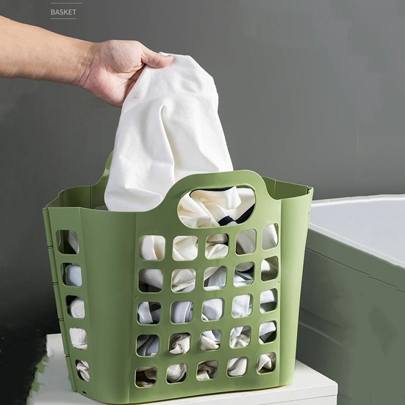 

Hand-held Dirty Clothes Laundry Basket Household Bathroom Folding Storage Basket, supermarket shopping basket, grocery basket