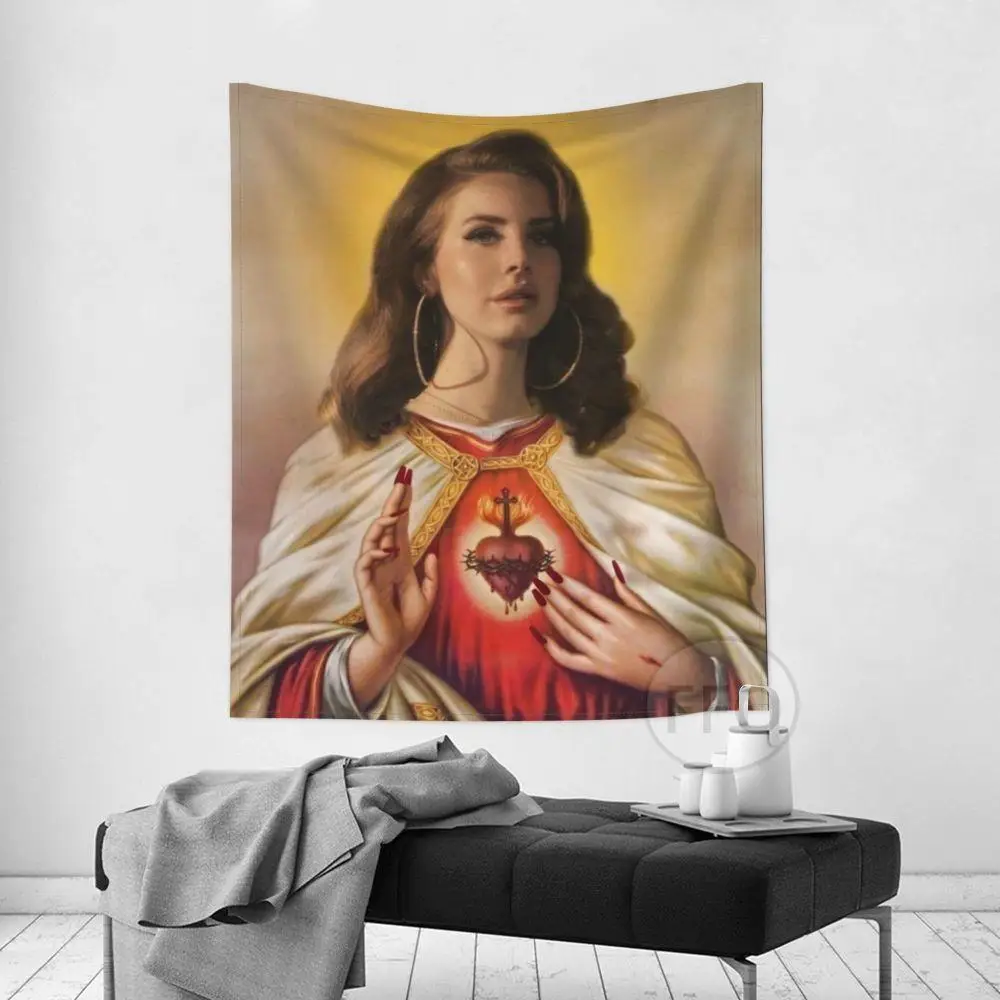 Настенный гобелен в стиле Святого Ланы Дель Рей украшение на стену комнатные