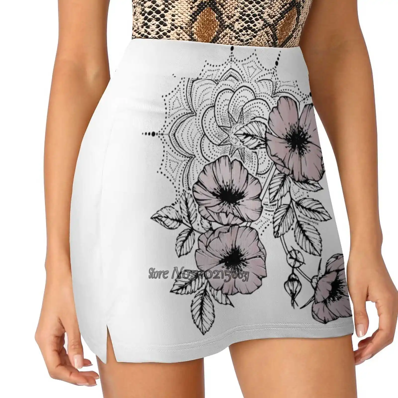 

Юбка-карандаш Женская из двух частей, с принтом мандалы