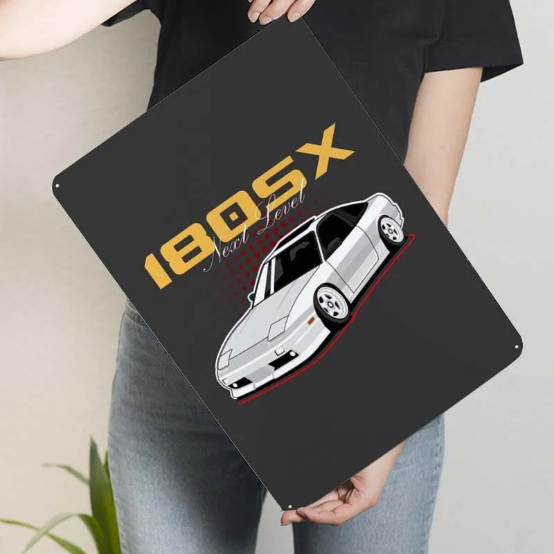 180sx S13 Jdm оловянный знак автомобильный постер винтажный металлический табличка