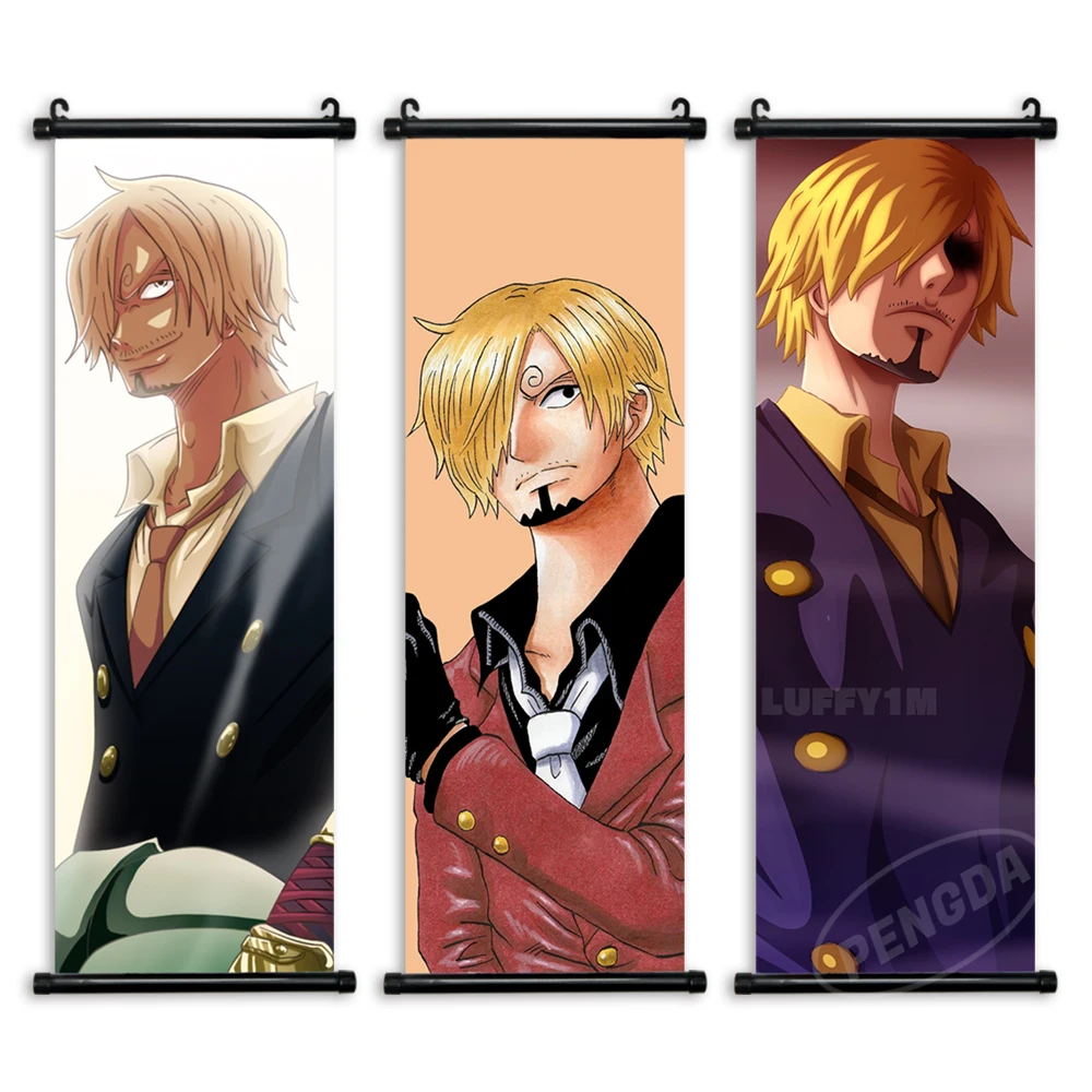 

Vinsmoke Sanji Canvas Scroll Paintings Classic Anime Hanging Pictures HD Printed One Piece Modular Posters Home Decor Wall Art