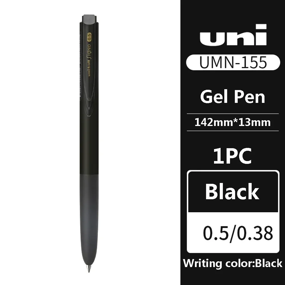 

1 шт., японская гелевая ручка UNI UMN-155 Signo RT1 0,38/0,5 мм, школьные принадлежности, каваи, канцелярские принадлежности, милые офисные аксессуары