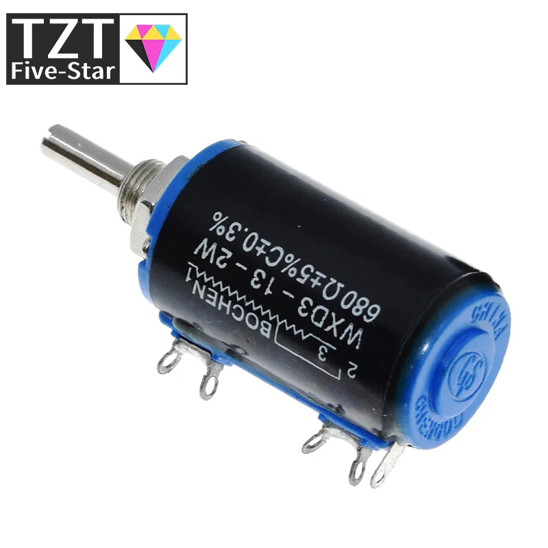 Потенциометр с проволочной обмоткой TZT WXD3-13-2W 100 200 220 470 680 R Ом 1K 2.2K 3.3K 4.7K 5.6K 6.8K 10K 22K 33K