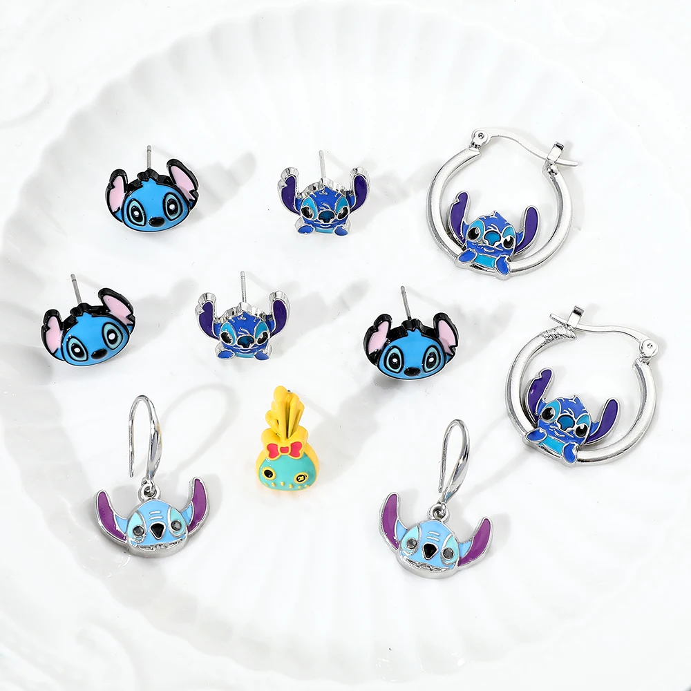 Stitch Earrings Gift for Girls - Ohana Means Family Stitch and Scrump Earrings Birthday Gift for Daughter or Granddaughter