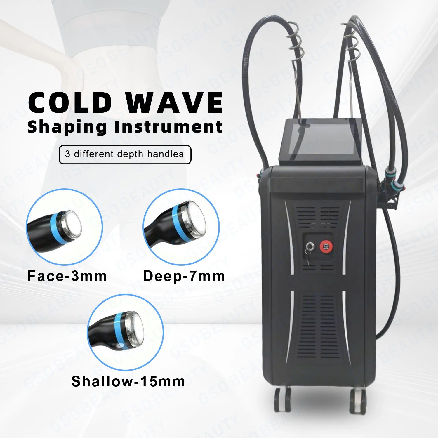 Фото Аппарат для удаления целлюлита и липолиза с 3 насадками Cool Wave для коррекции фигуры и снижения веса №5