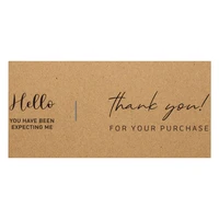 25 100 pcs thank you stickers seal labels small business commodity packaging sealing decoration stickers kraft paper stickers