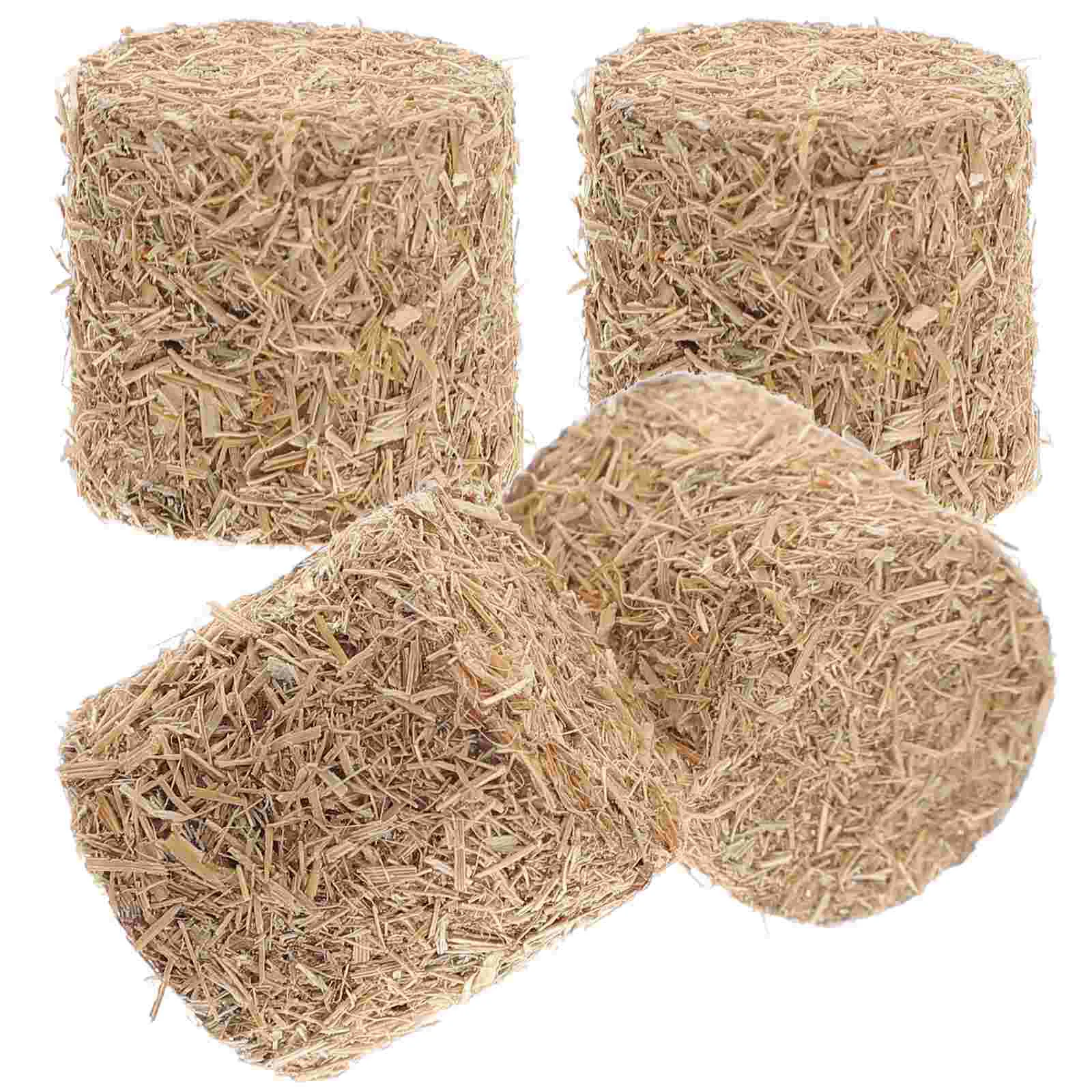 

4 Pcs Mini Haystack Scene Adornment Fake Natural Hayrick Decor Home Decorations Yard DIY Sand Table Garden Ornament