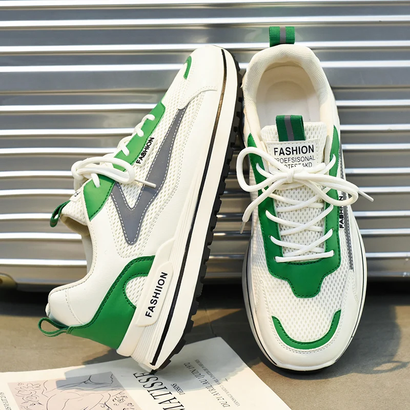 Mens Running Shoes Breathable Comfortable Sneakers Men Tennis Trainers Lightweight Casual Sports Shoes Male Lace-up Anti-slip