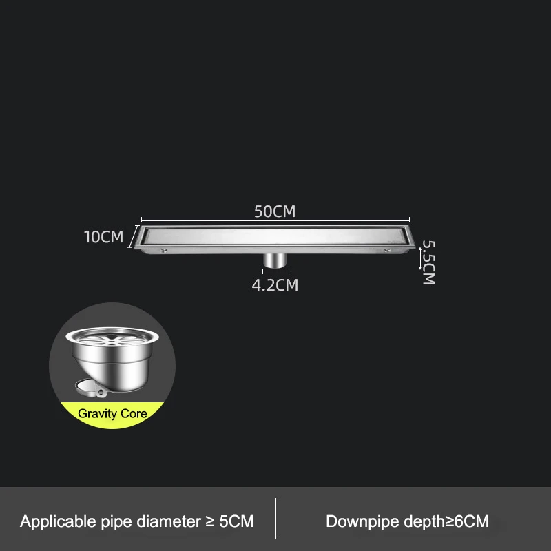 ledfre invisible floor drain shower tile channel 304 stainles steel bathroom long drainage square room floor drainlf66010 free global shipping