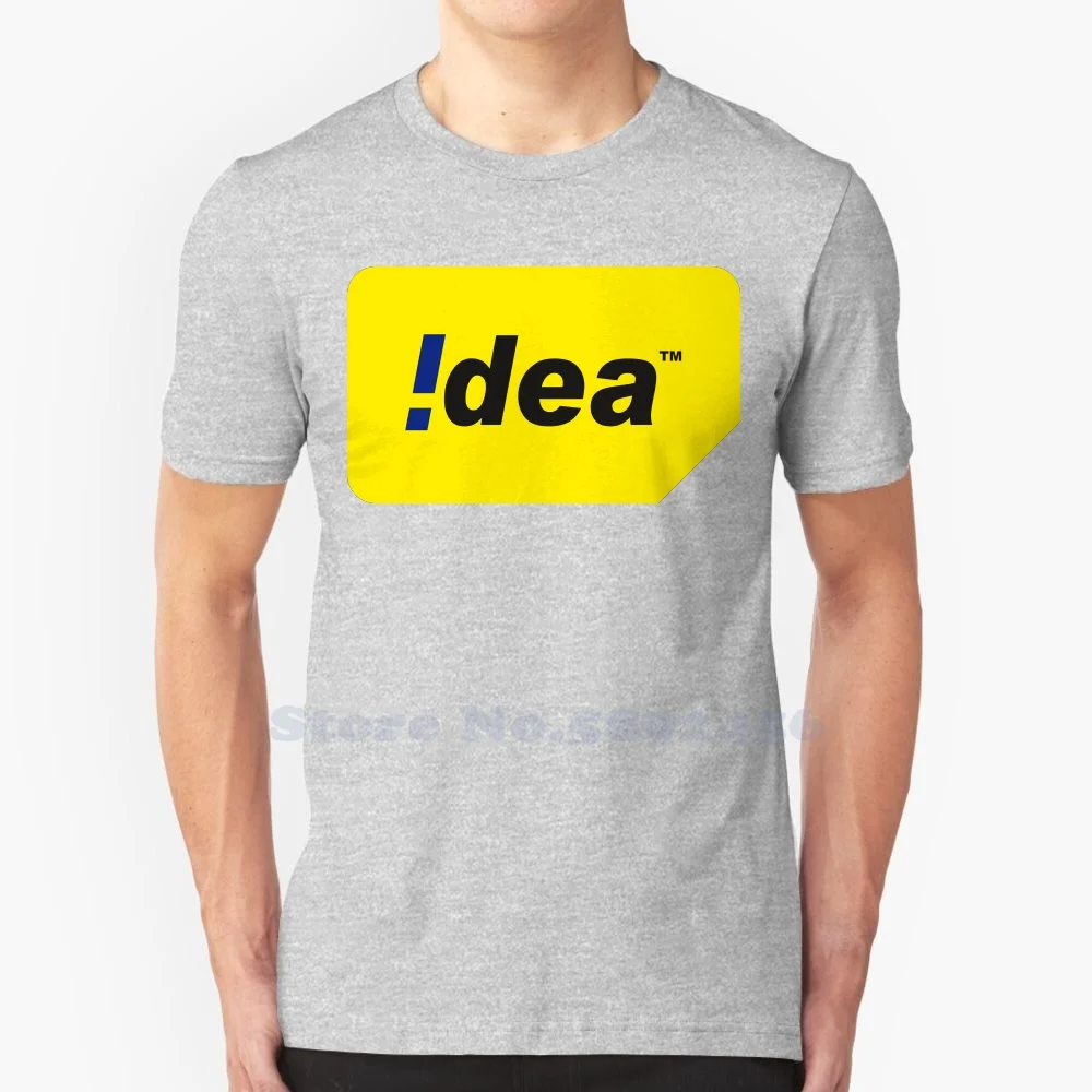 

Повседневная футболка Idea Cellular с принтом логотипа, футболка из 100% хлопка с графическим рисунком