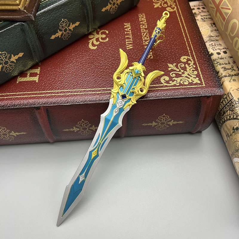 

21cm Song of Broken Pines Eula Genshin Impact Chinese Mobile Game Peripheral Metal Great Sword Weapon Model Equipment Toy Crafts