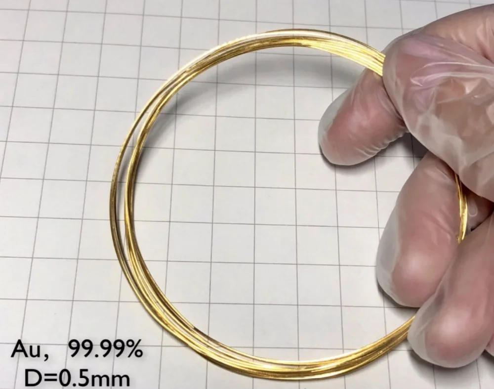 

Gold wire, high-purity gold wire. Purity 99.99%, diameter 0.5mm.