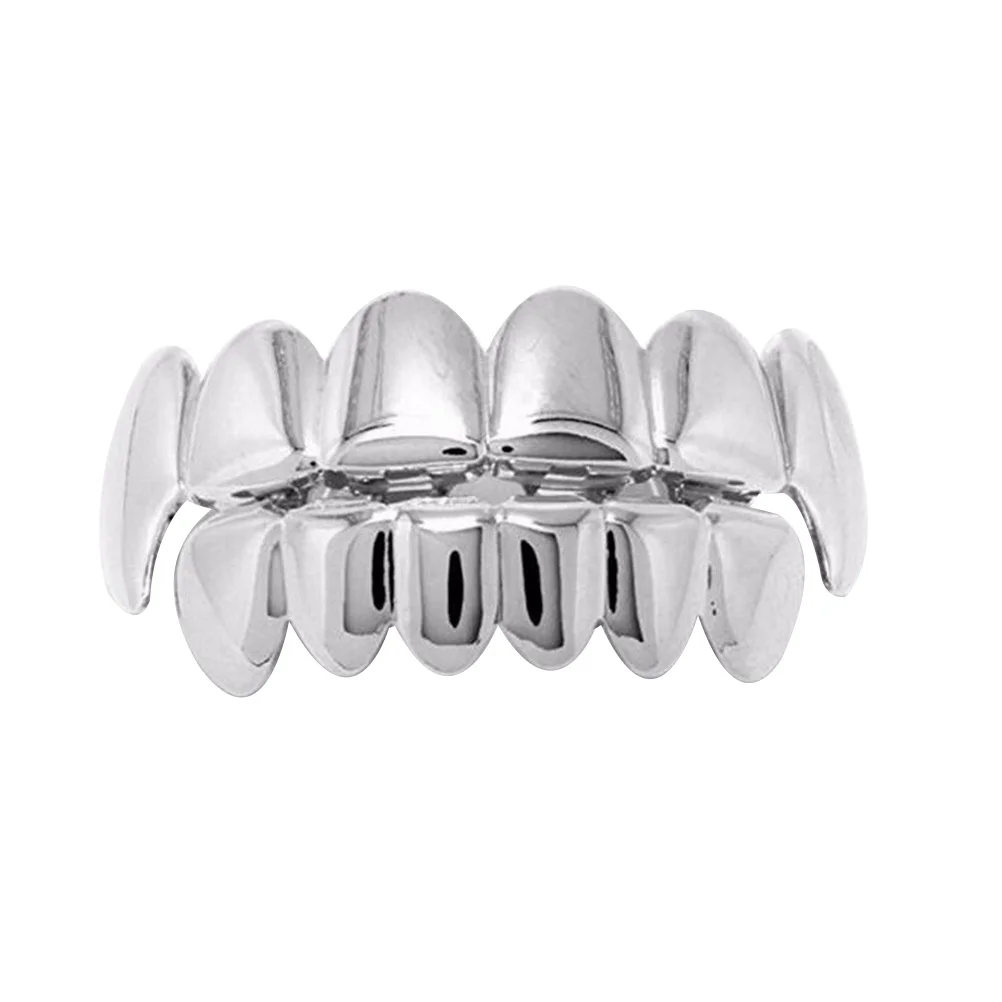 

Hip Hop Teeth Hip Hop Jewelry Silver Teeth Braces and Bottom Set Shiny Teeth