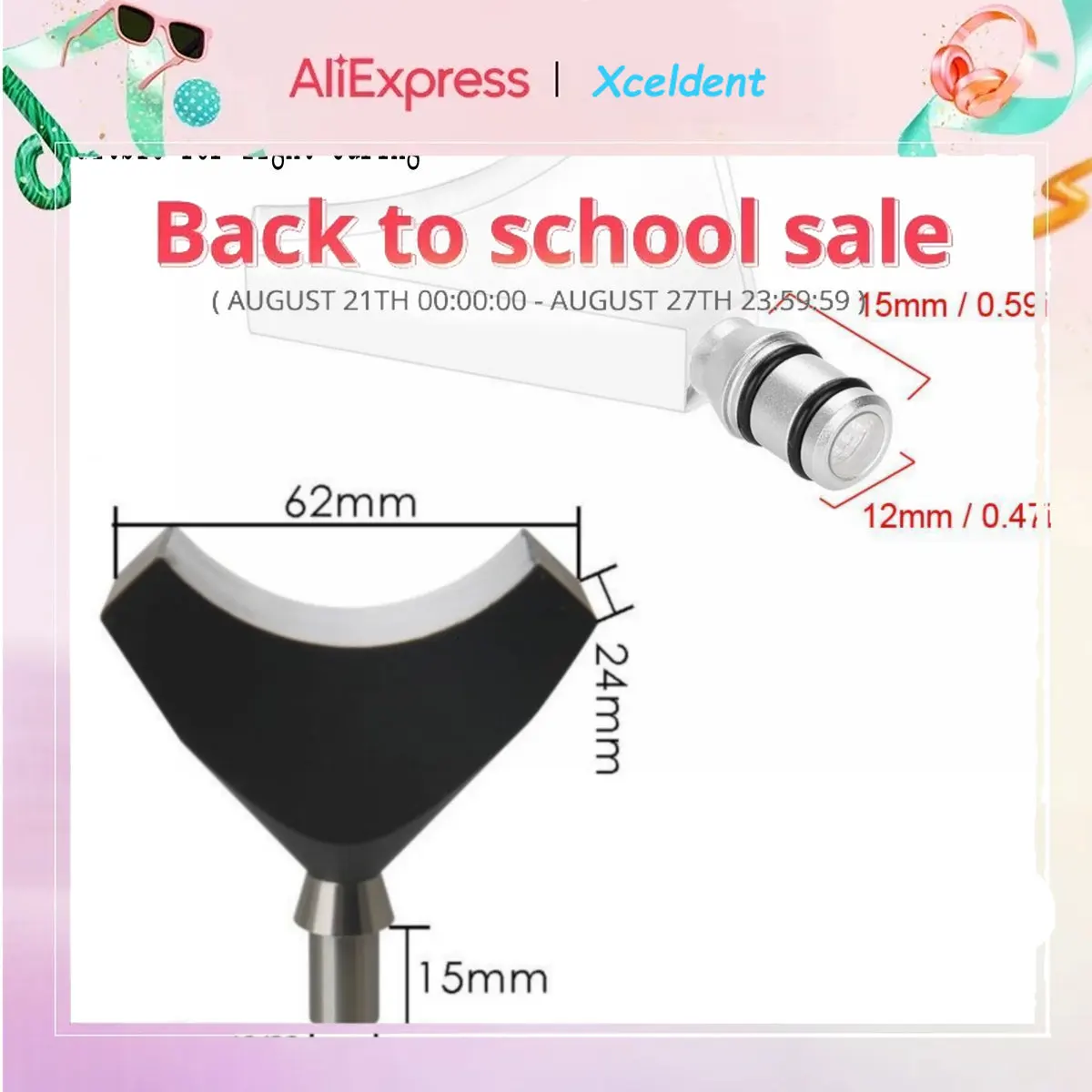 

Dental LED Curing Light whitening tip Curing Light Cordless 10mm/12mm