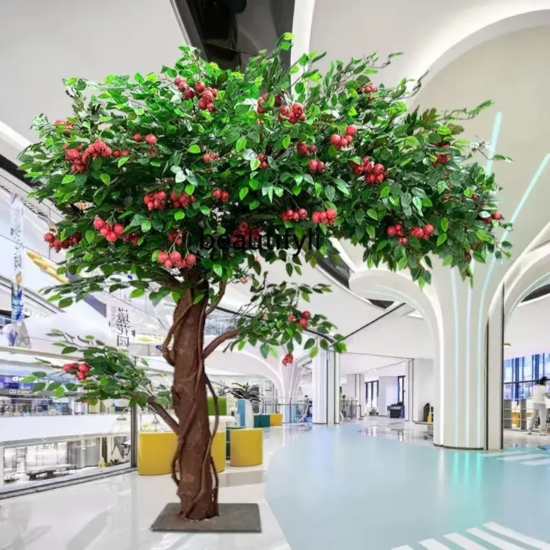 Имитация яблочного боярышника декоративное бонсай из массива дерева большое