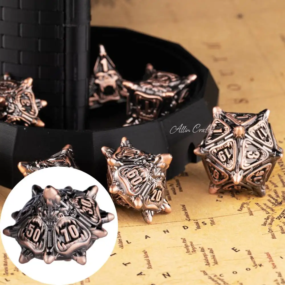 Набор металлических кубиков Tiger DND Dices for Dungeons and Dragons D&ampD RPG Настольные игры Ролевые