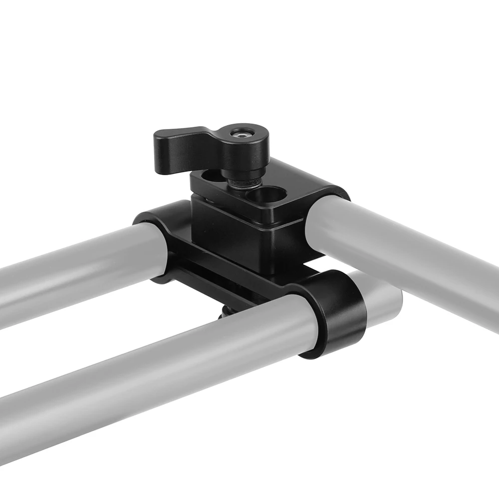 

HDRIG 15mm Rod Clamp & Rod Clamp Adapter With Ratchet Locking Knob for DSLR Camera/Monitor/Microphone/ EVF