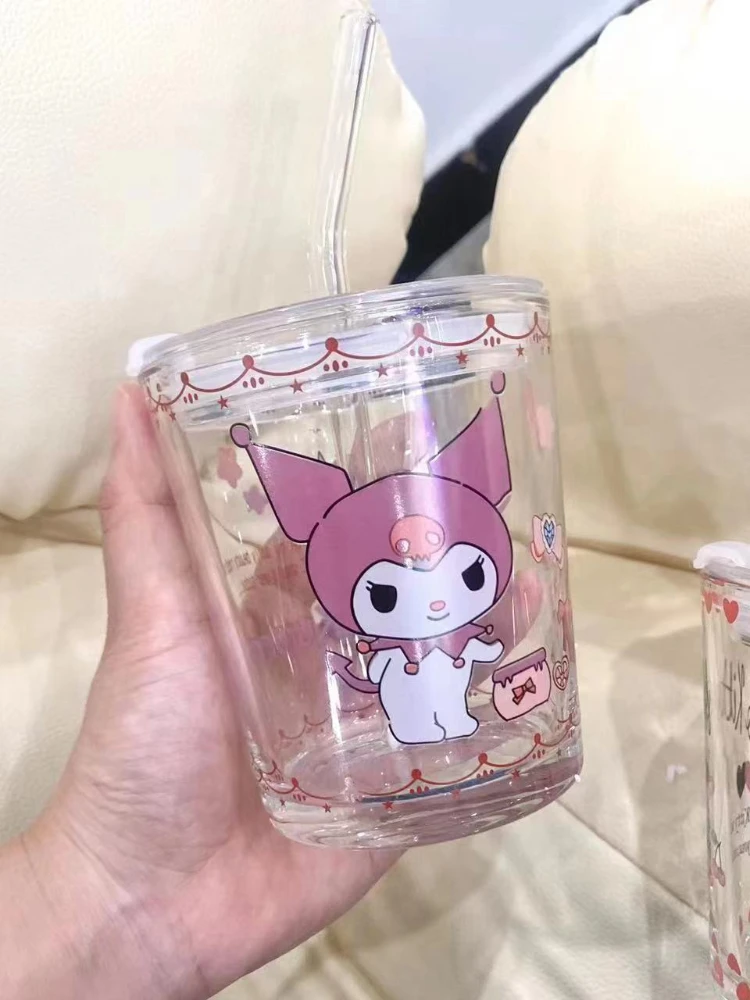 Оригинальная стеклянная детская чашка Kuromi My Melody Cinnamoroll милая мультяшная молочная