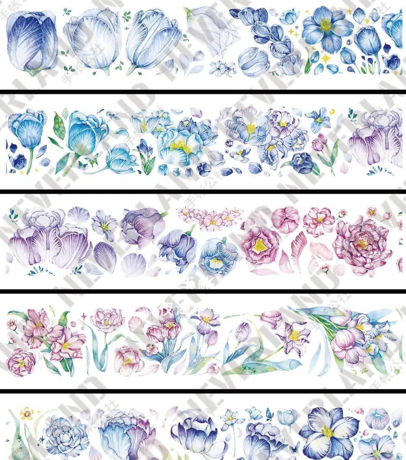 

1 Loop Shiny Flower PET Tape Neverland Journal Decoration