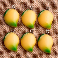 10pcs 17x26mm cute fruit mango charms for jewelry making earrings pendants bracelets necklaces charms diy crafts accessories