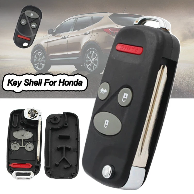 

Обновленный чехол для ключа дистанционного управления автомобиля KEYECU для Honda Civic Φ светлого света Odyssey Old S2000