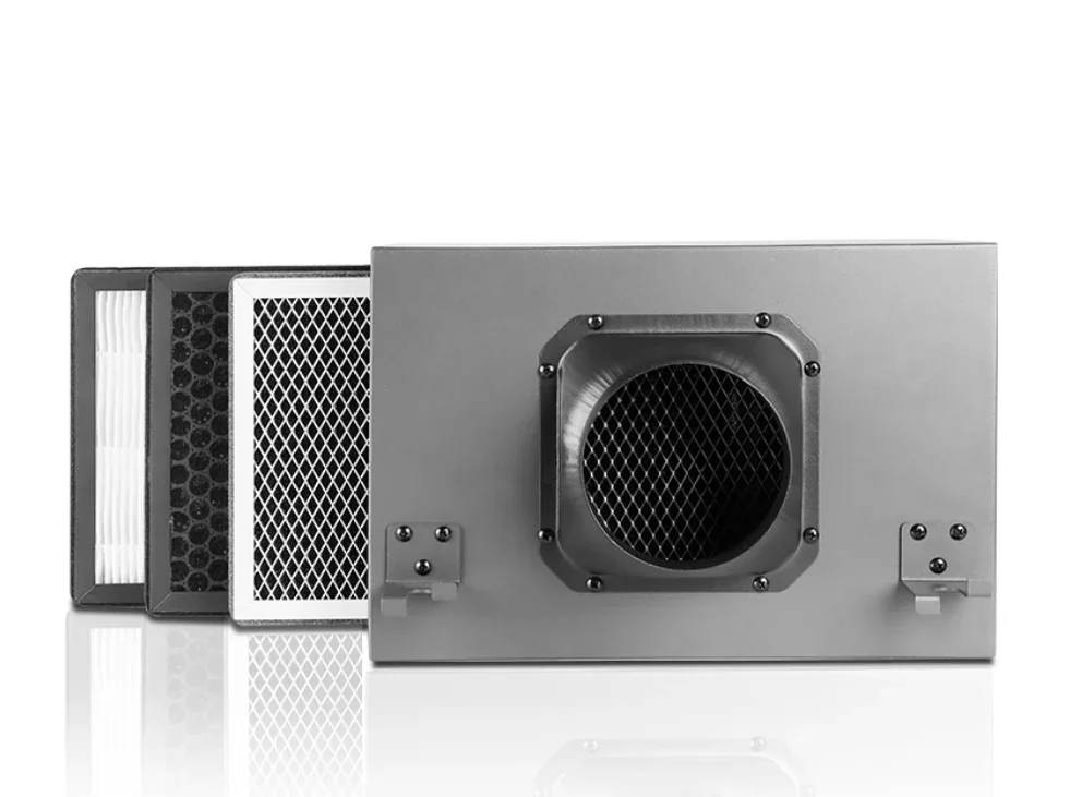 Воздуховод 100/150/200 мм Углеродный фильтр HEPA воздушный бокс (соединение 4/6/8