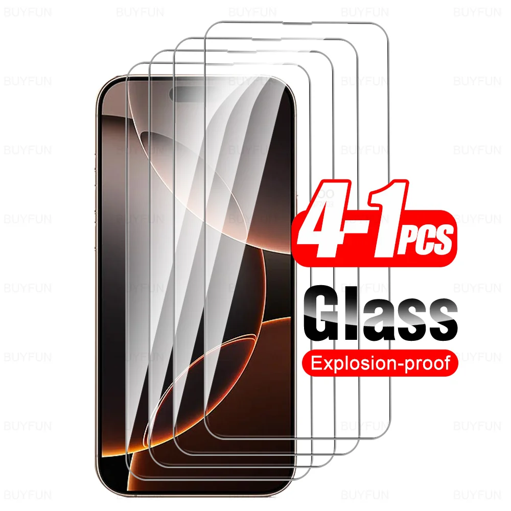 Для iPhone 16 Pro Max Стекло 1-4 шт. Защитное стекло iPhone16 ProMax Закаленное Ifone Plus Защитный