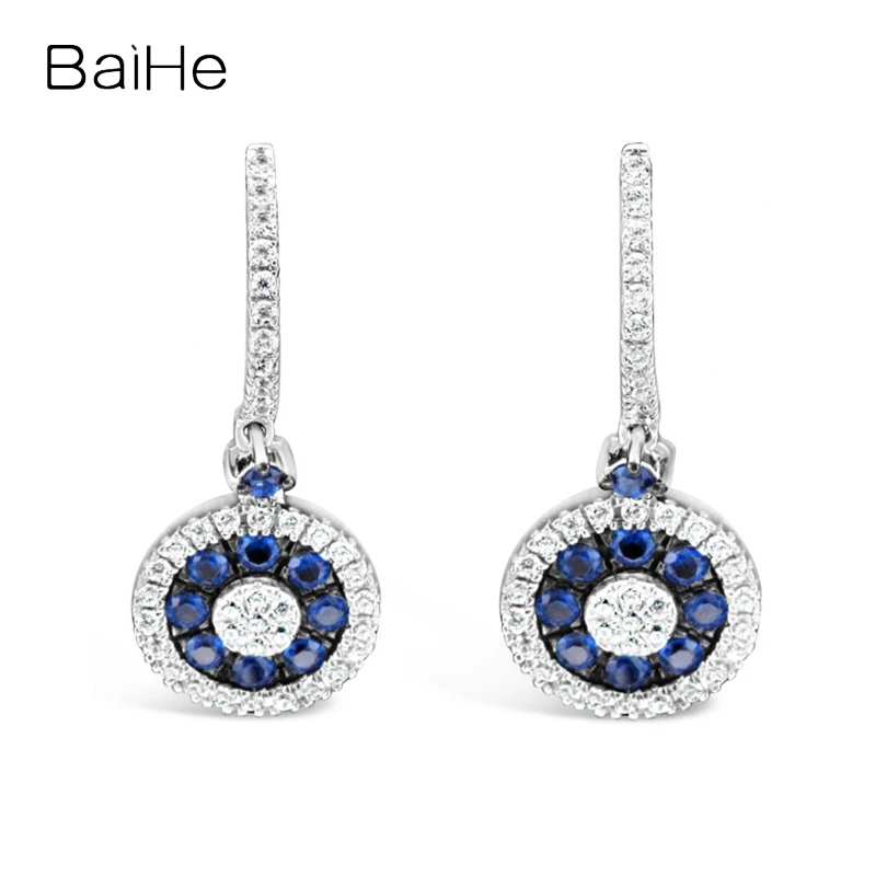 Серьги-клипсы BAIHE женские из 18-каратного белого/желтого/розового золота с