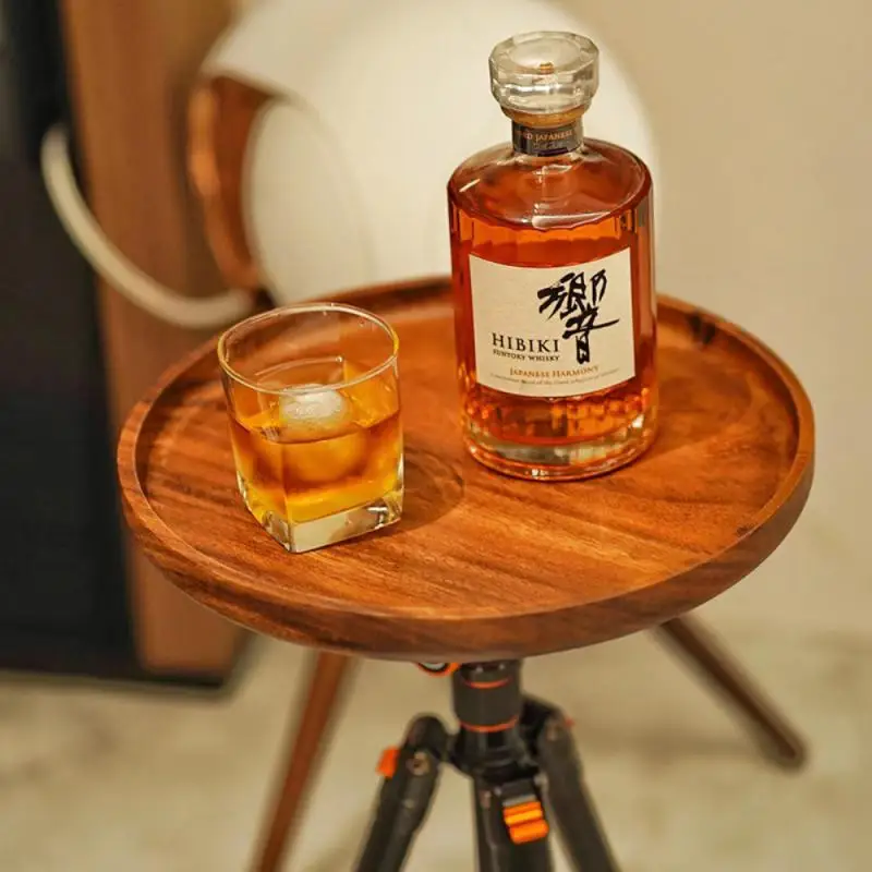 

Столик Swante для кемпинга, складные столы из массива дерева, маленький круглый столик, поднос для пикника, Ореховый штатив, кофейный столик, бо...