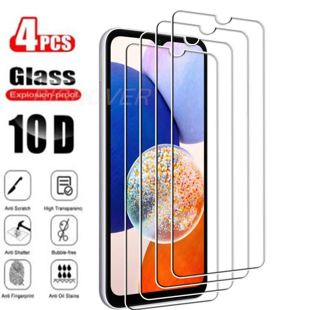 

4Pcs Tempered Glass For Samsung Galaxy A14 5G 6.6" 2023 SM-A146B/DS SM-A146P SMA146U Screen Protector Protective Glass Film