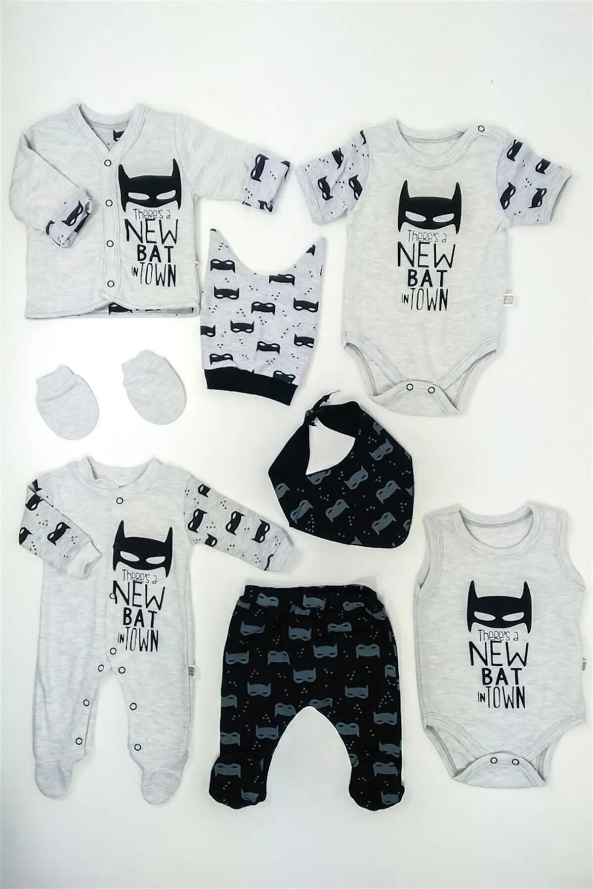 

Baby boy gray Batman 8 pieces hospital output 1005506 outlets clothing