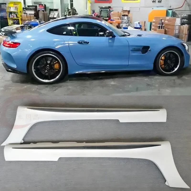 Боковые юбки для Mercedes Benz AMG GT GTS GTC GTR Coupe 2015-2023 из натурального углеродного волокна