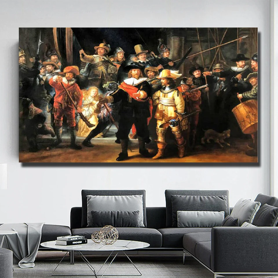 

Алмазная 5D картина «сделай сам», вышивка крестиком Nachtwacht, большая Алмазная вышивка, известная картина, Алмазная мозаика, узор, ночные часы