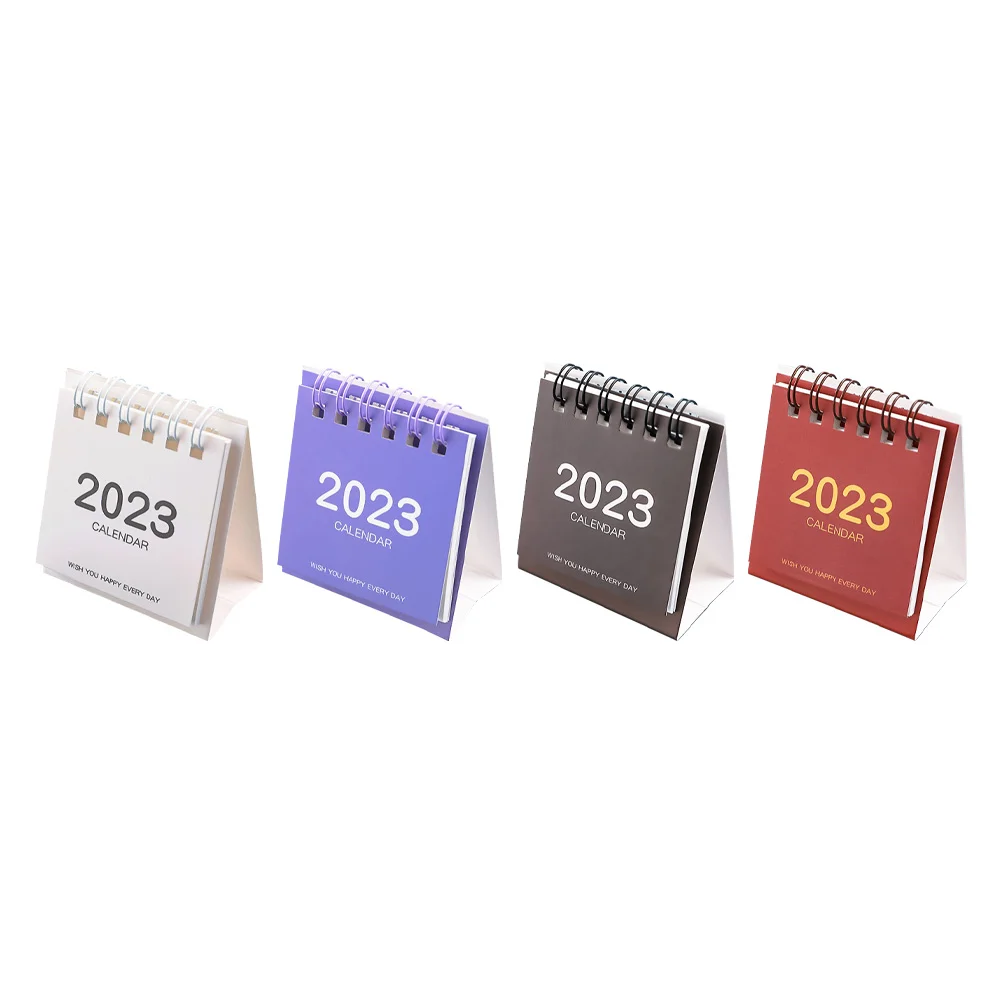 

Calendar 2023 Desk Desktop Calender Miniature Office Small Paper Standing Mini Monthly 2022Stand Tabletopplannerhome Decorative
