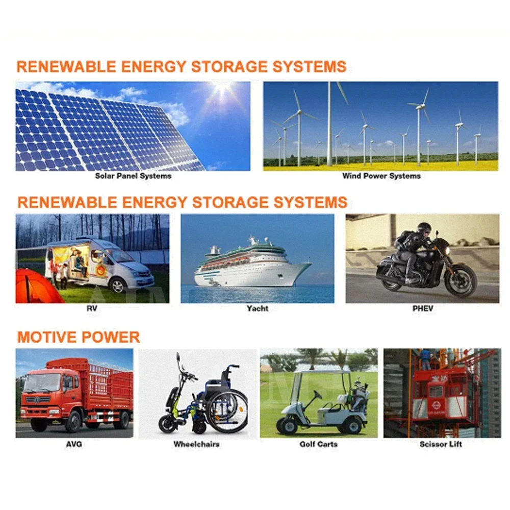 12V LiFePO4 Battery 12.8V 30Ah 50Ah 80Ah 100Ah 150Ah 200Ah Rechargeable Deep Cycle for Camping EVHome System