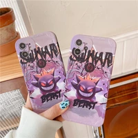 anime pokemon gengar phone cases for iphone 13 12 11 pro max mini xr xs max x 78plus 2022 quality shell novelty monster cover