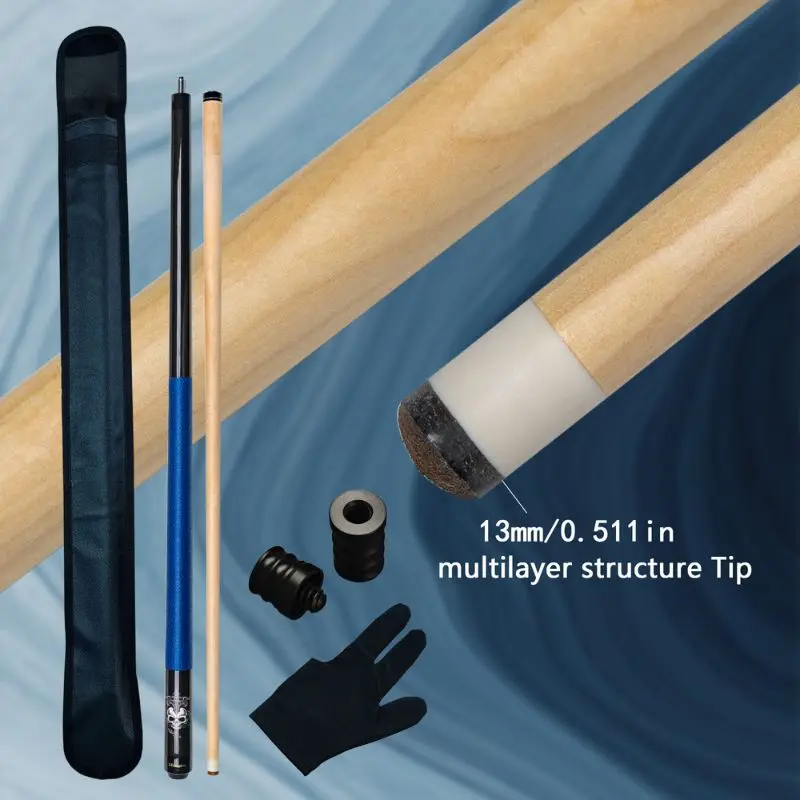 Бильярдный Кий дизайн черепа для Хэллоуина-многослойный наконечник с синей