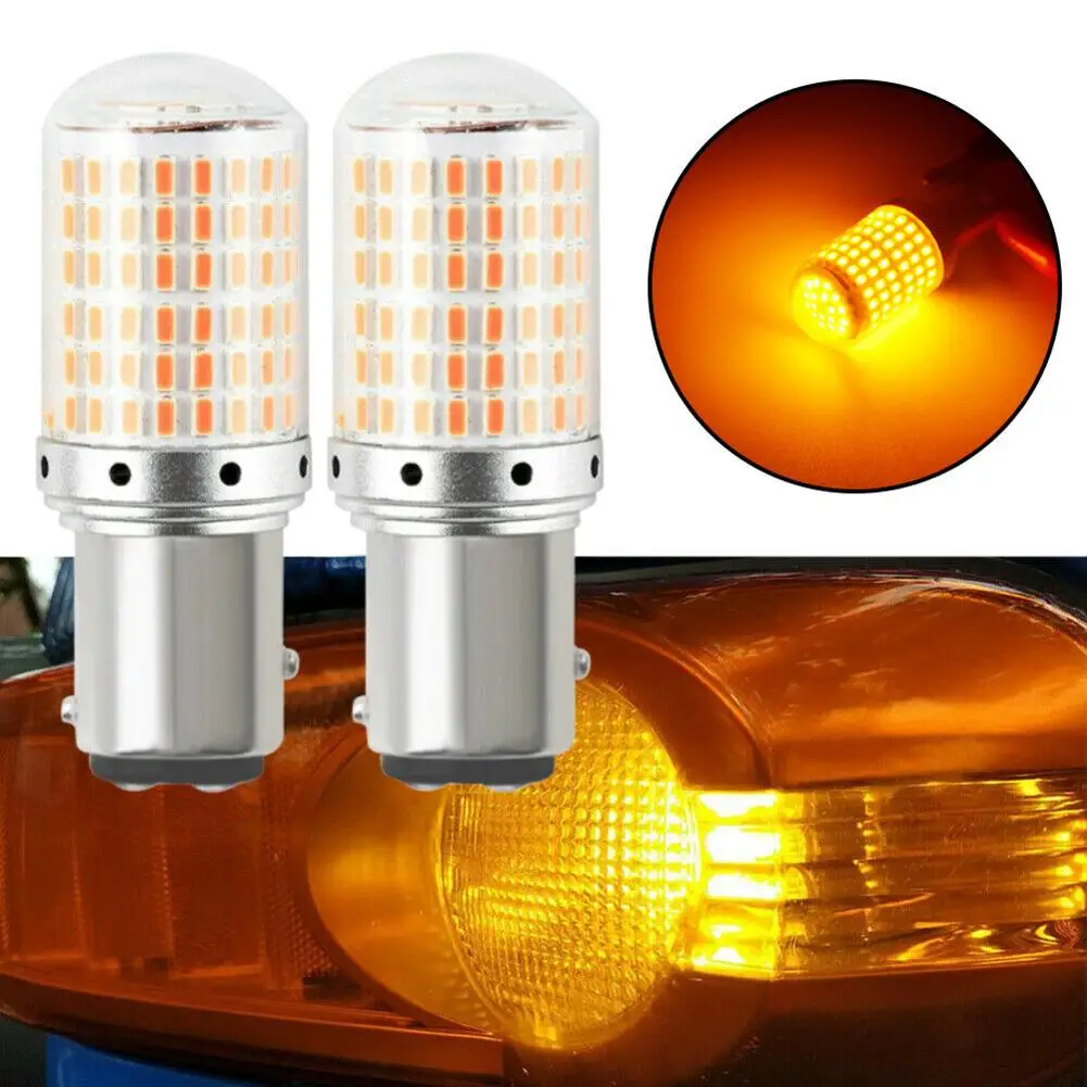

Car Light LED Bulbs 1157 BAY15D LED Bulbs 12-30V 2880 LM 2pcs 3014 SMD Brake Reverse Lamp Turn Signal Tail Light