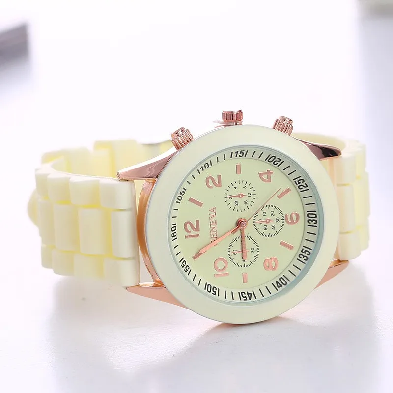 Women's Korean Version, Fashionable And Beautiful, Multi-color Jelly Silicone, Versatile, Student Casual Watch, Gift Giving Arti