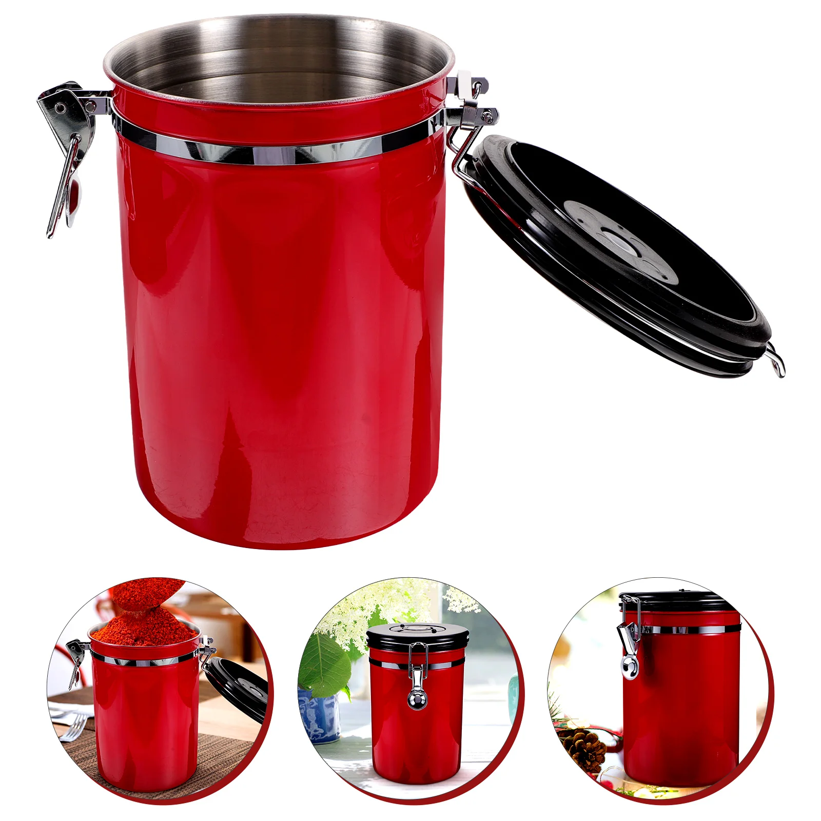 

High Capacity Snack Container Airtight Metal Tea Coffee Beans Storage Tank Jars for spices