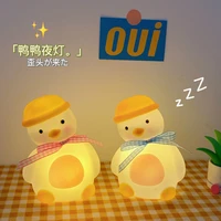 ins bedroom led night table lamp home decor dormitory cute yellow duck creative cheers gift for girlfriend