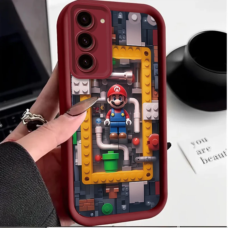 Фото Мягкий чехол Super M-Mario B-Bros для Samsung Galaxy S26 S25 S24 Ultra S23 S22 S21 Plus S20 FE A56 A55 A54 A53 A52 4G 5G, задняя крышка №3